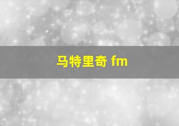 马特里奇 fm